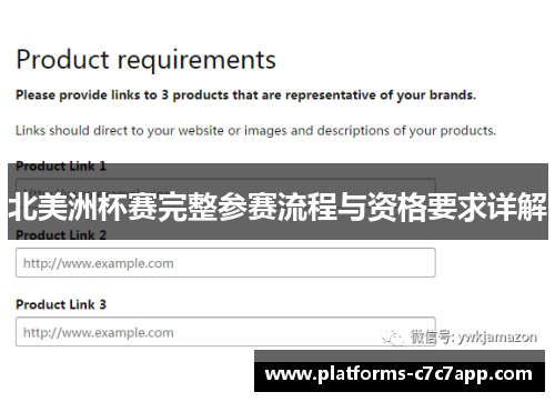 北美洲杯赛完整参赛流程与资格要求详解